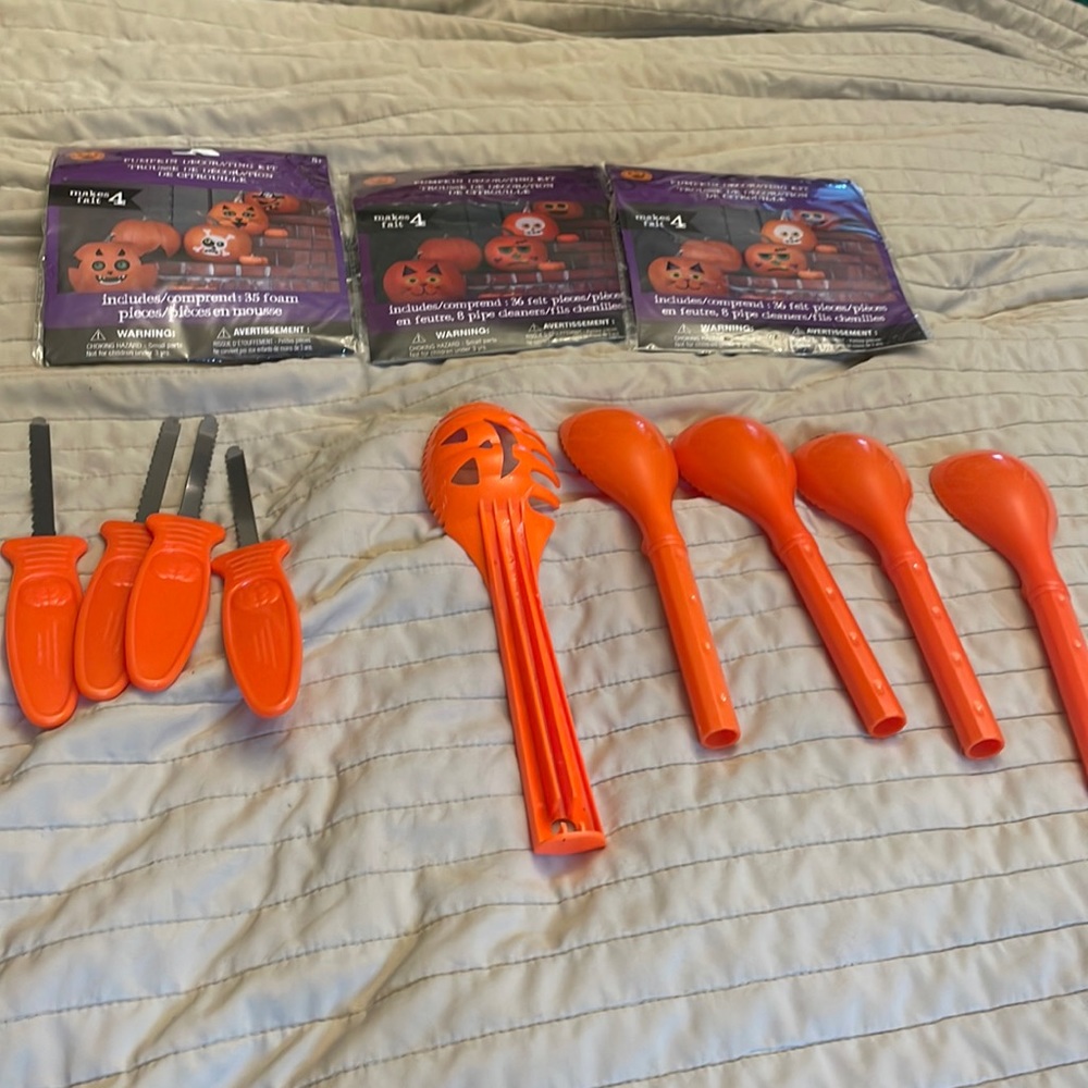 Halloween 🎃 party 🎉 carving kit pumpkin spoon kit mask for pumpkin decorating